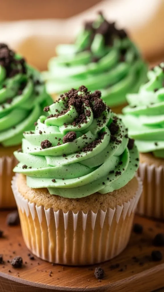 Mint Oreo Cupcakes