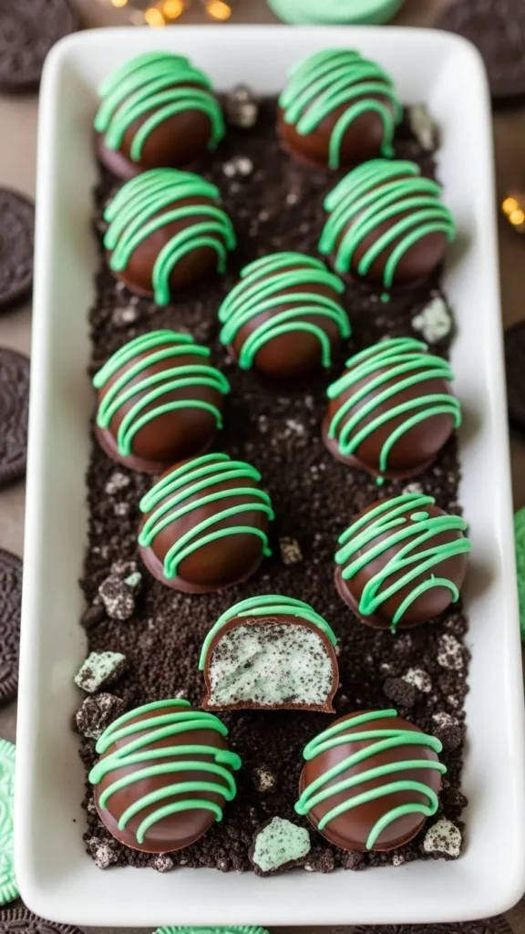 Mint Oreo Truffle Bites