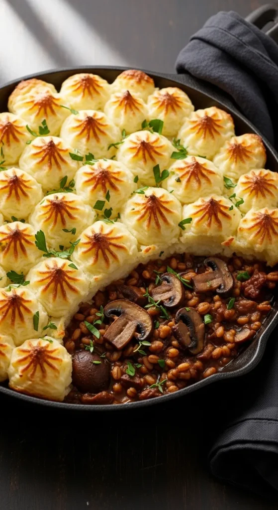 Mushroom & Barley Comfort Pie