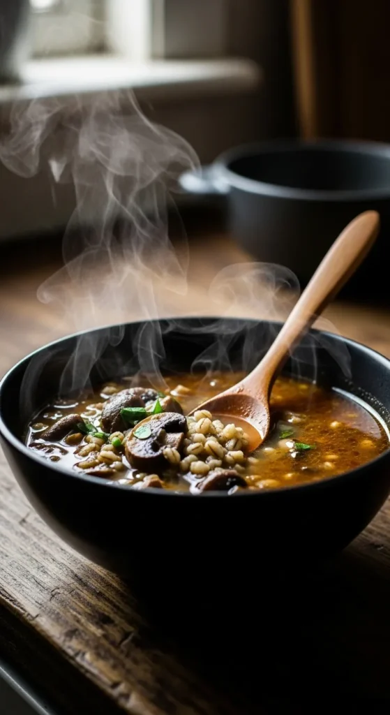Mushroom Barley Comfort Soup