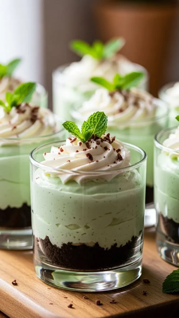 No-Bake Mint Cheesecake Cups