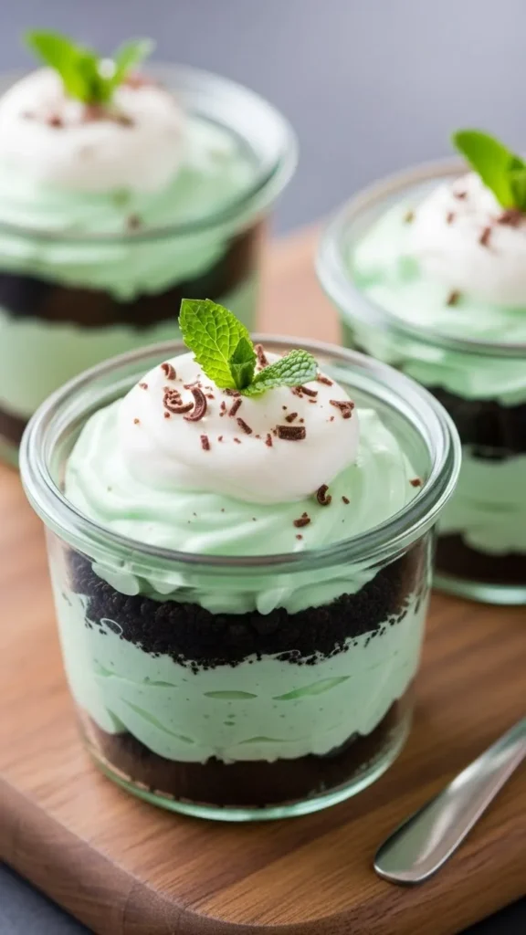 No-Bake Mint Pie in Cups