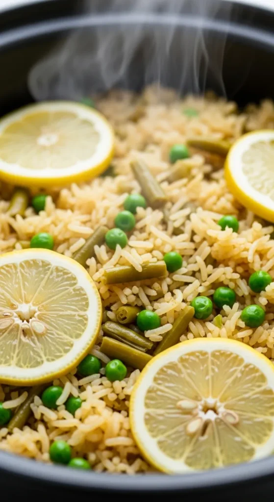 One-Pot Lemon Rice with Peas