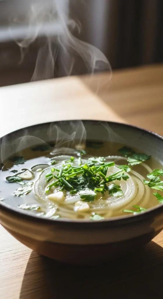 Onion Garlic Simple Broth Soup