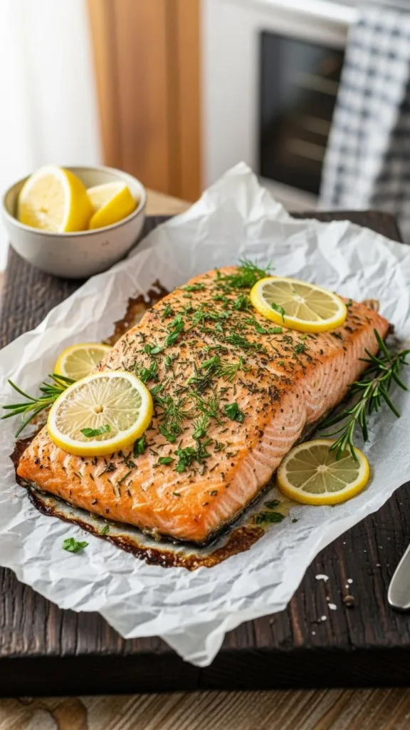 Oven-Baked Salmon with Herbs