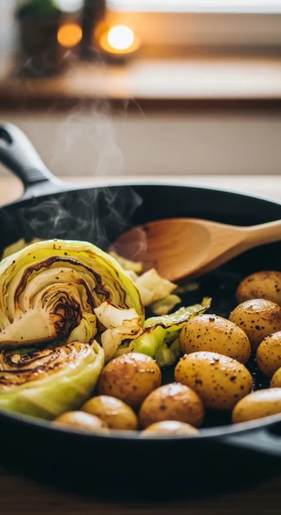 Pan-Cooked Cabbage and Potatoes