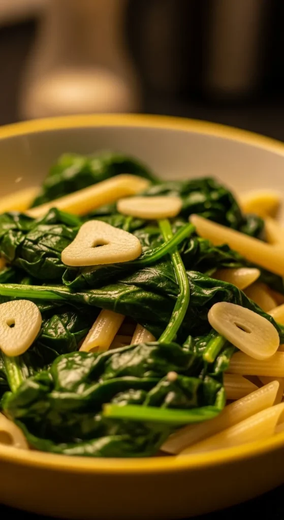 Pasta with Spinach and Garlic