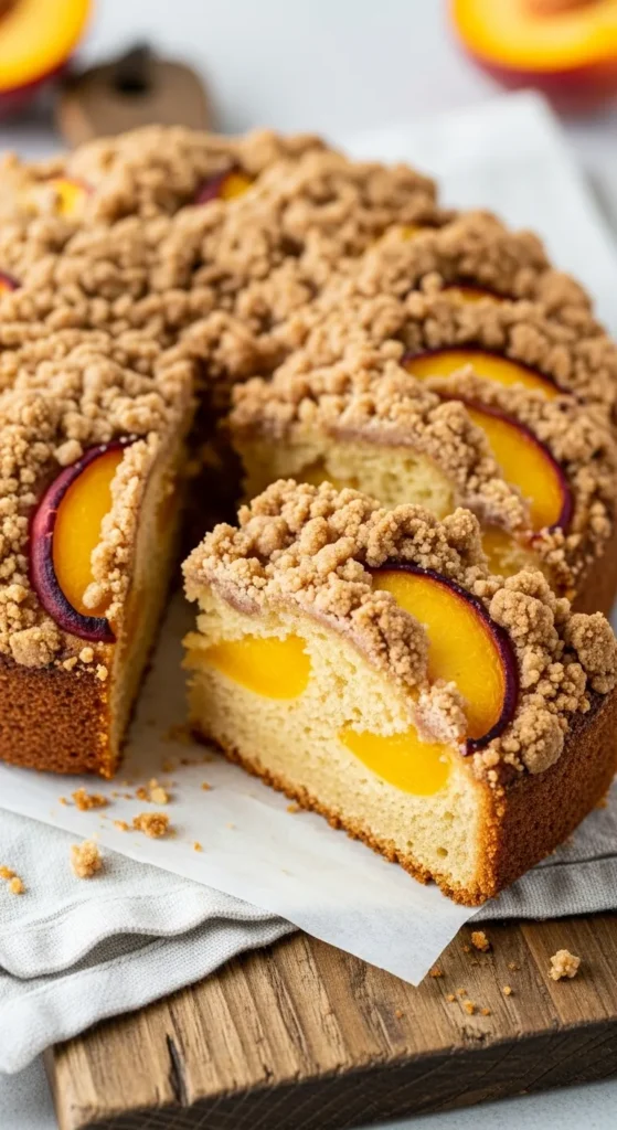 Peach Crumb Coffee Cake