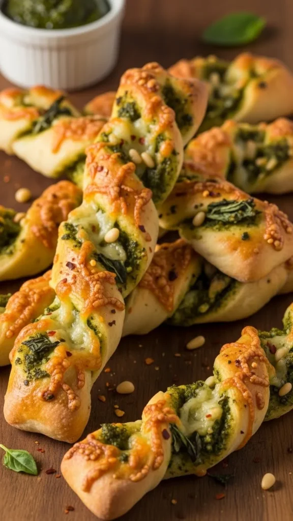 Pesto Cheese Breadsticks