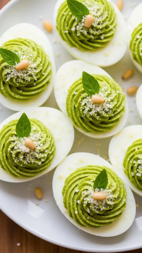 Pesto Deviled Eggs
