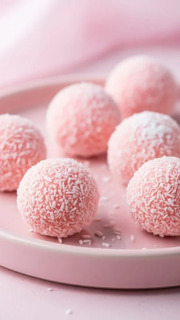 Pink Coconut Snowball Treats