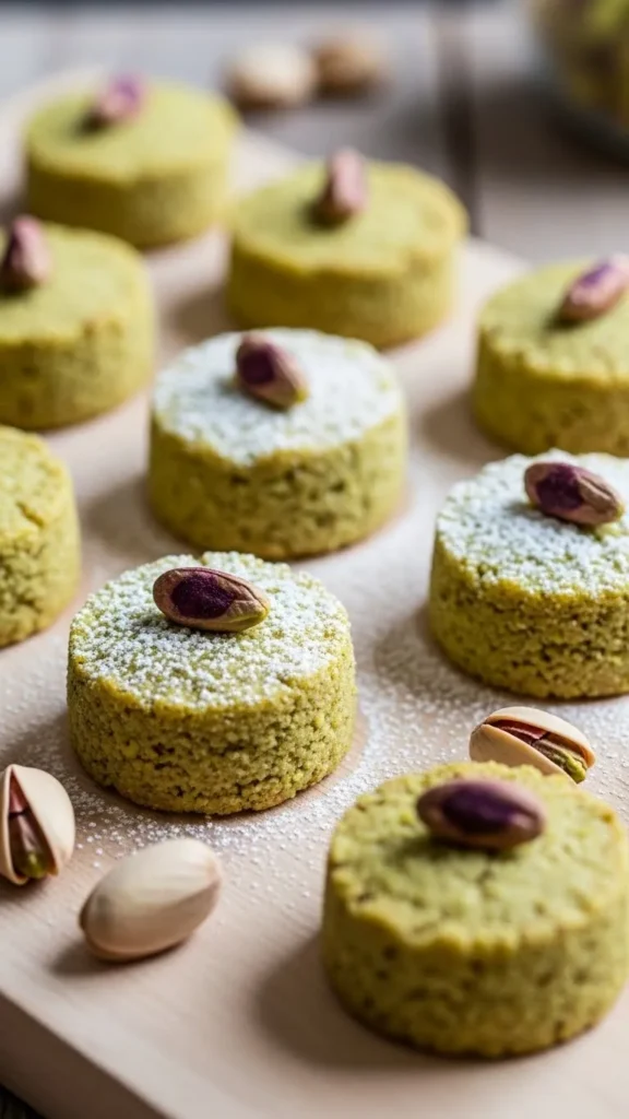 Pistachio Shortbread Bites