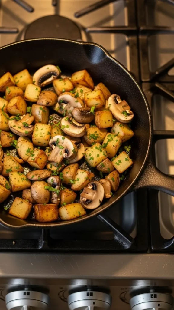 Potato and Mushroom Skillet