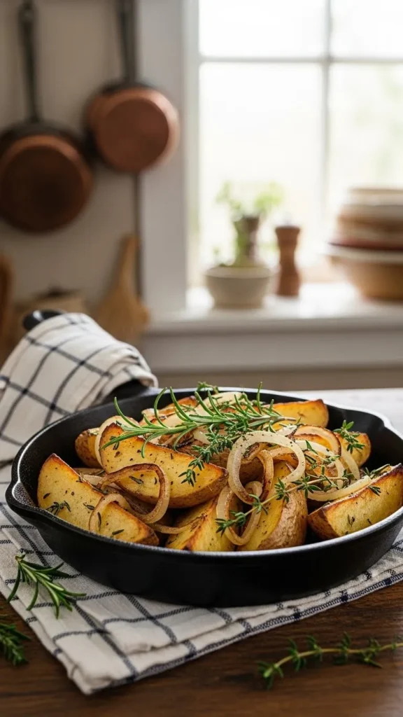 Potato and Onion Skillet Bake