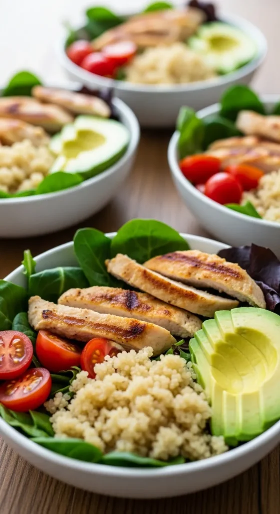 Quick Chicken Wrap Bowls