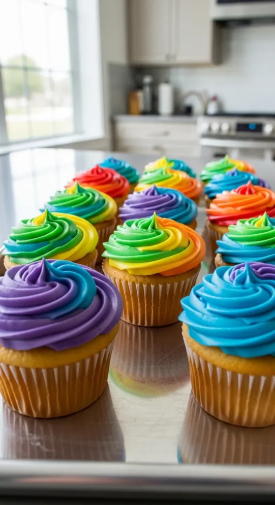 Rainbow Cupcakes