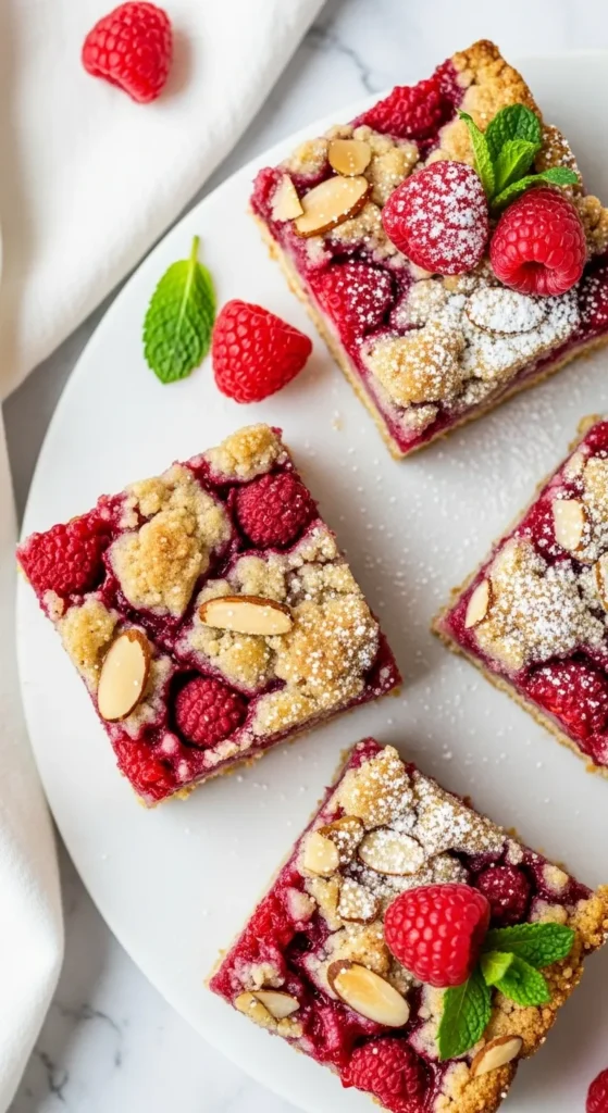 Raspberry Almond Breakfast Bars