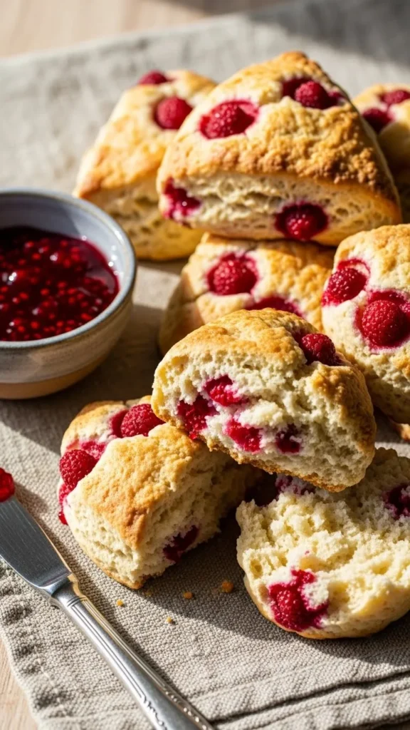 Raspberry Almond Scones