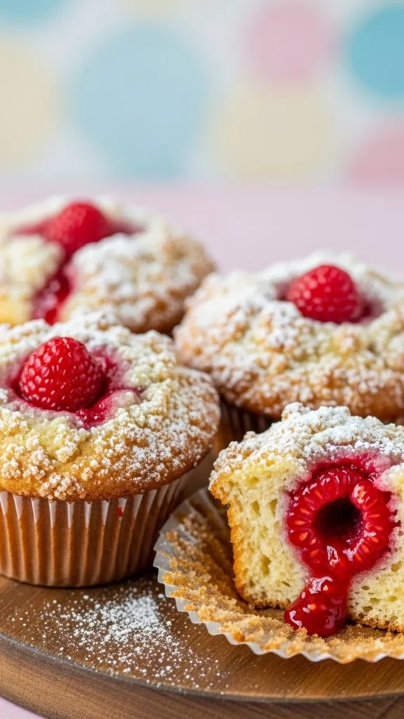 Raspberry Thumbprint Muffins
