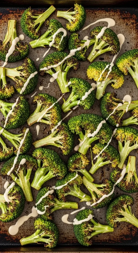 Roasted Broccoli With Tahini Drizzle
