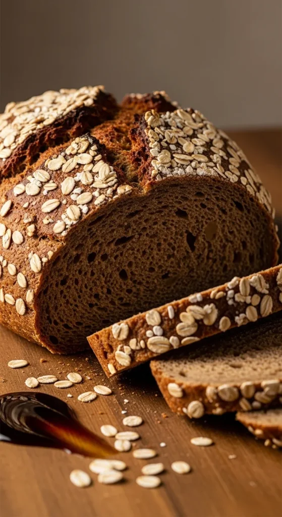 Rustic Molasses Oat Bread