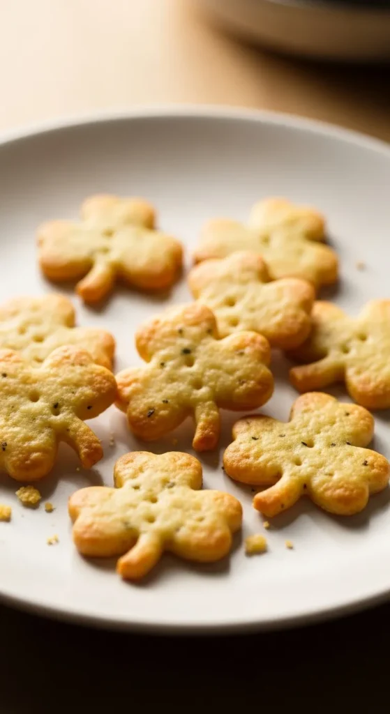 Shamrock Cheese Crackers