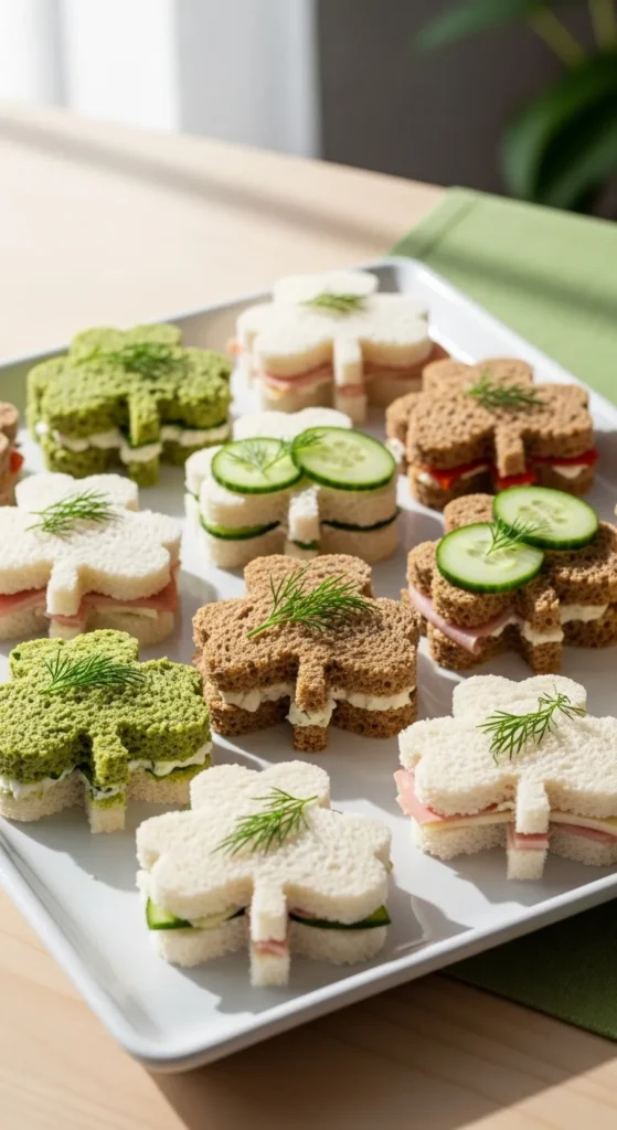 Shamrock Mini Sandwiches