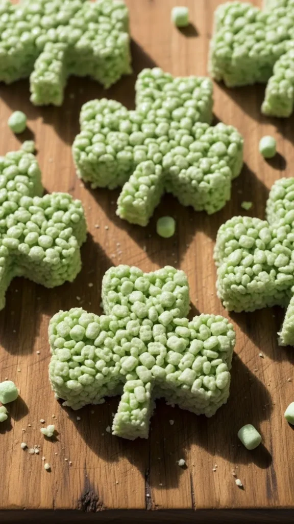 Shamrock Rice Crispy Squares