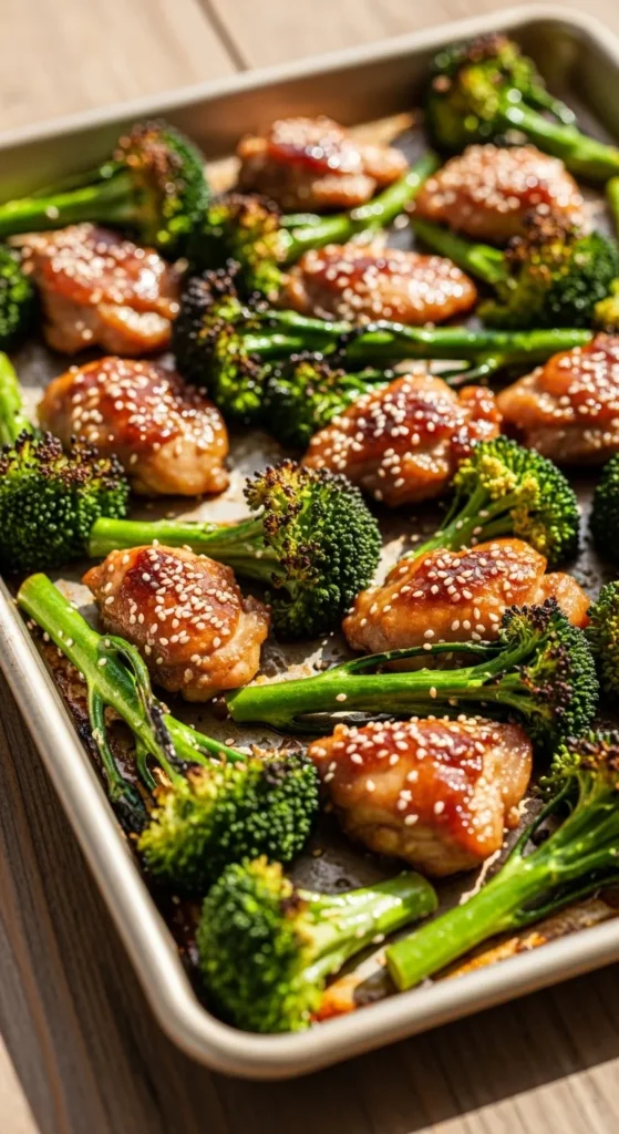 Sheet-Pan Teriyaki Chicken and Broccoli