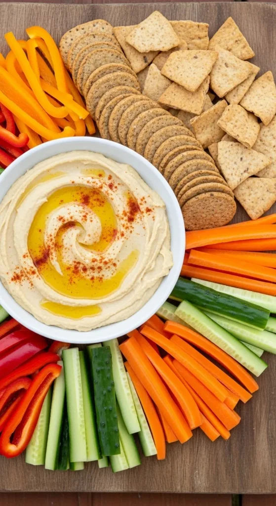 Simple Hummus Snack Board