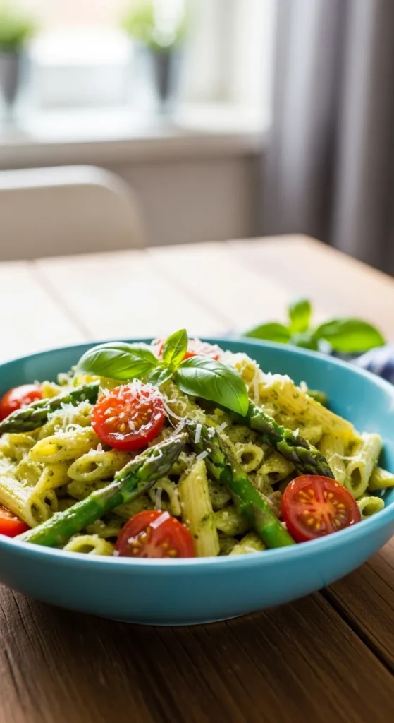 Simple Pesto Pasta Bowl