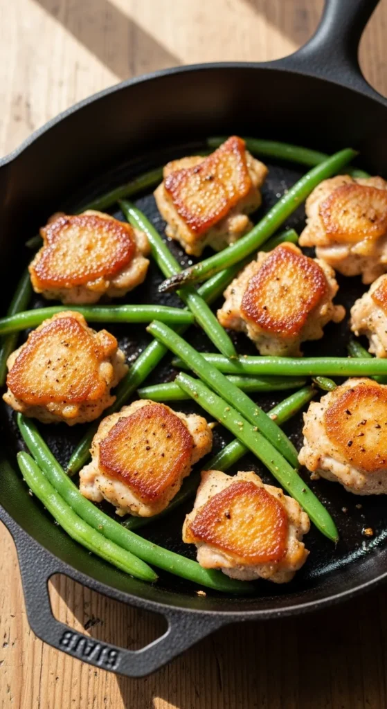 Skillet Chicken with Green Beans