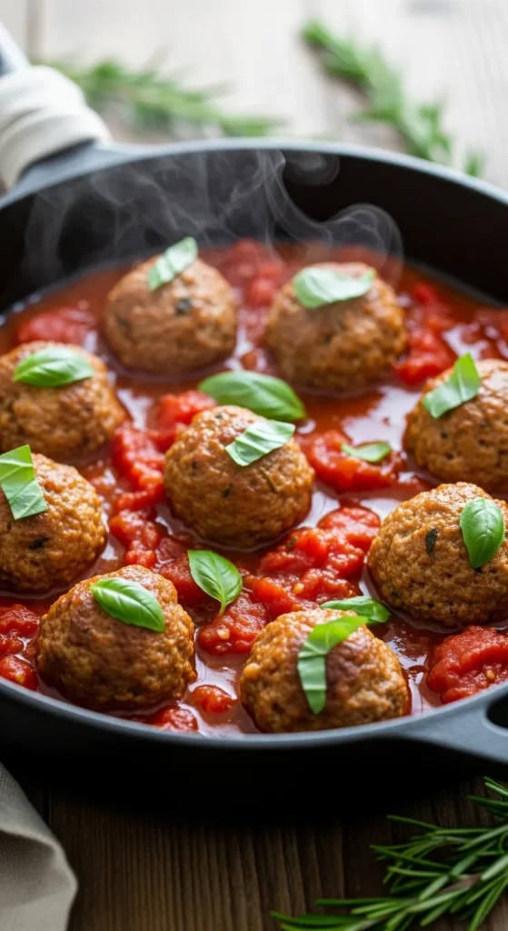 Skillet Turkey Meatballs