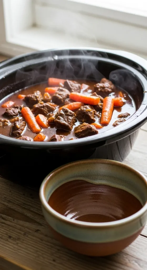 Slow Cooker Beef and Carrot Casserole