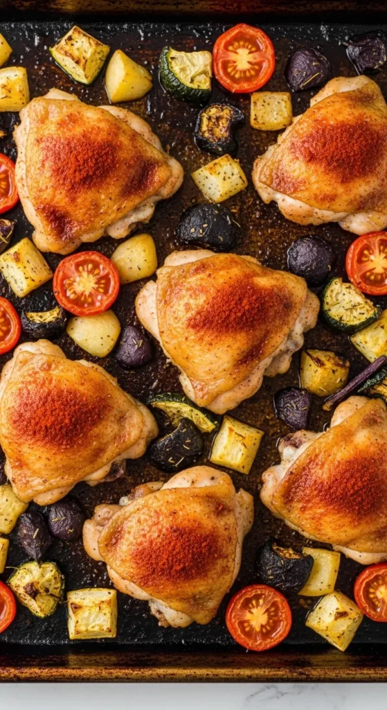 Spicy Paprika Sheet Pan Chicken