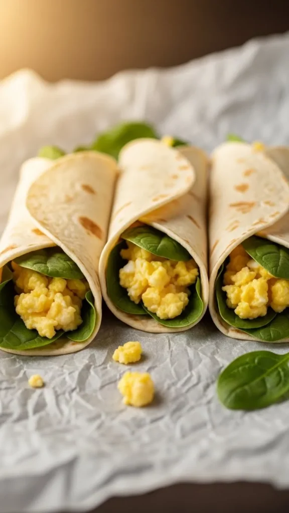 Spinach Breakfast Wraps