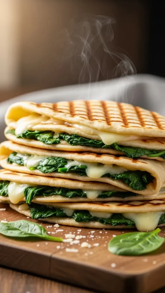 Spinach & Cheese Stuffed Flatbreads