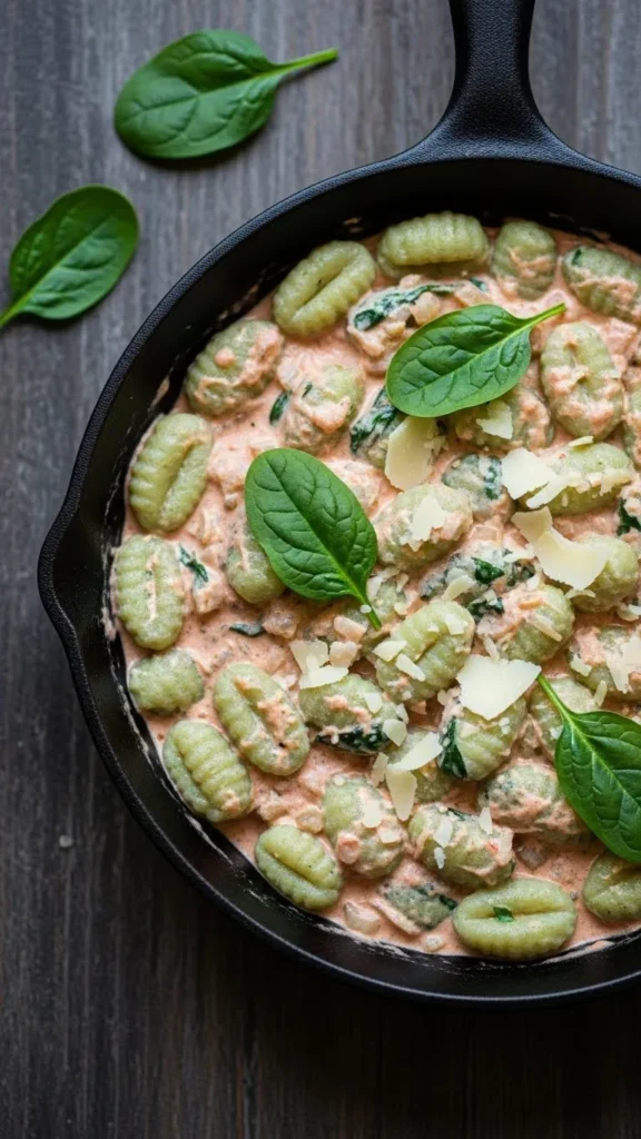 Spinach Ricotta Gnocchi Skillet