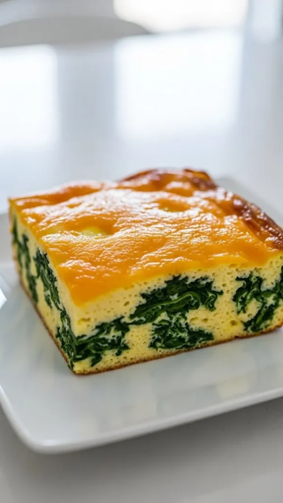 Spinach and Cheddar Egg Bake