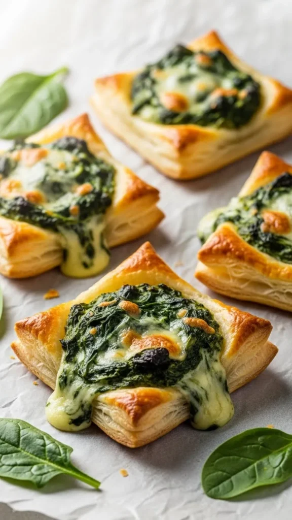 Spinach and Cheese Puff Squares