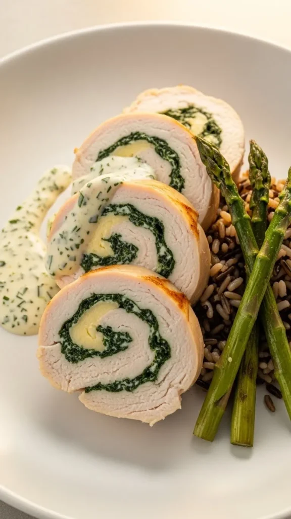 Spinach and Cheese Stuffed Chicken