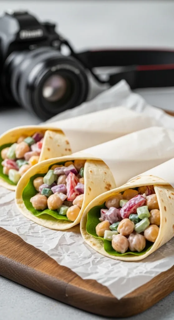 Spring Chickpea Salad Wraps