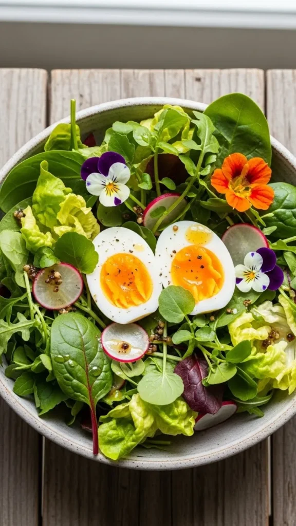 Spring Greens Egg Bowl
