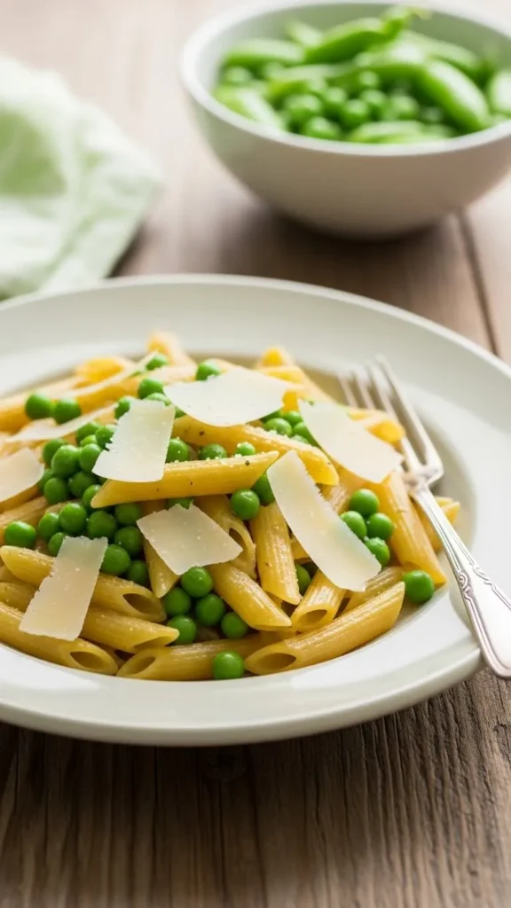 Spring Pea and Parmesan Penne