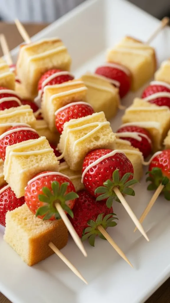 Strawberry Shortcake Skewers