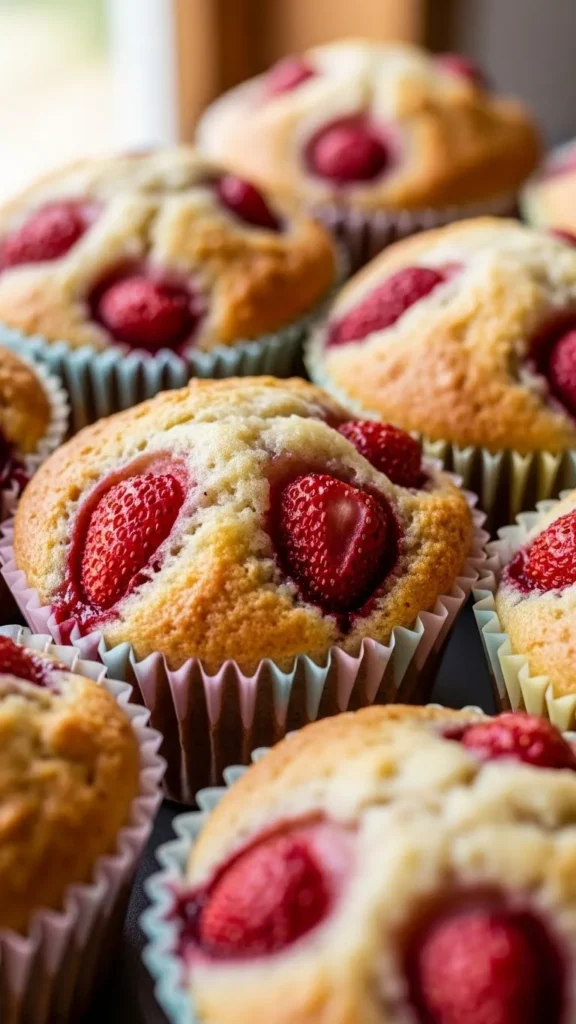 Strawberry Yogurt Muffins