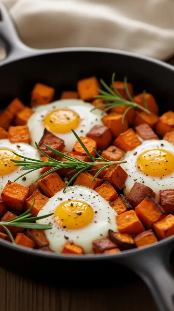 Sweet Potato Hash with Eggs