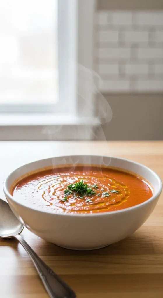 Tomato Lentil Gentle Soup