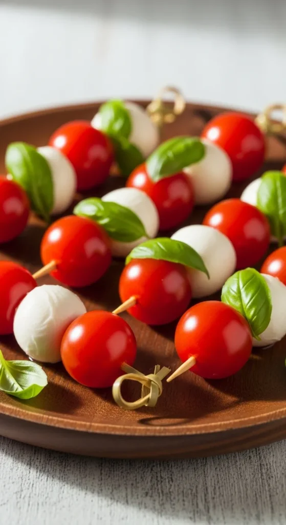 Tomato and Mozzarella Skewers