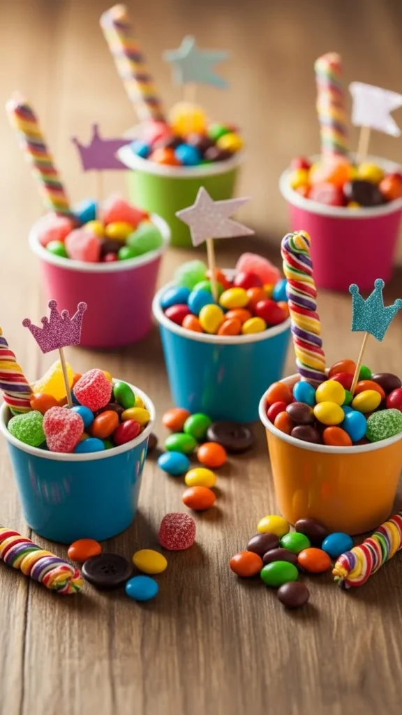 Valentine Candy Cups with Toppers